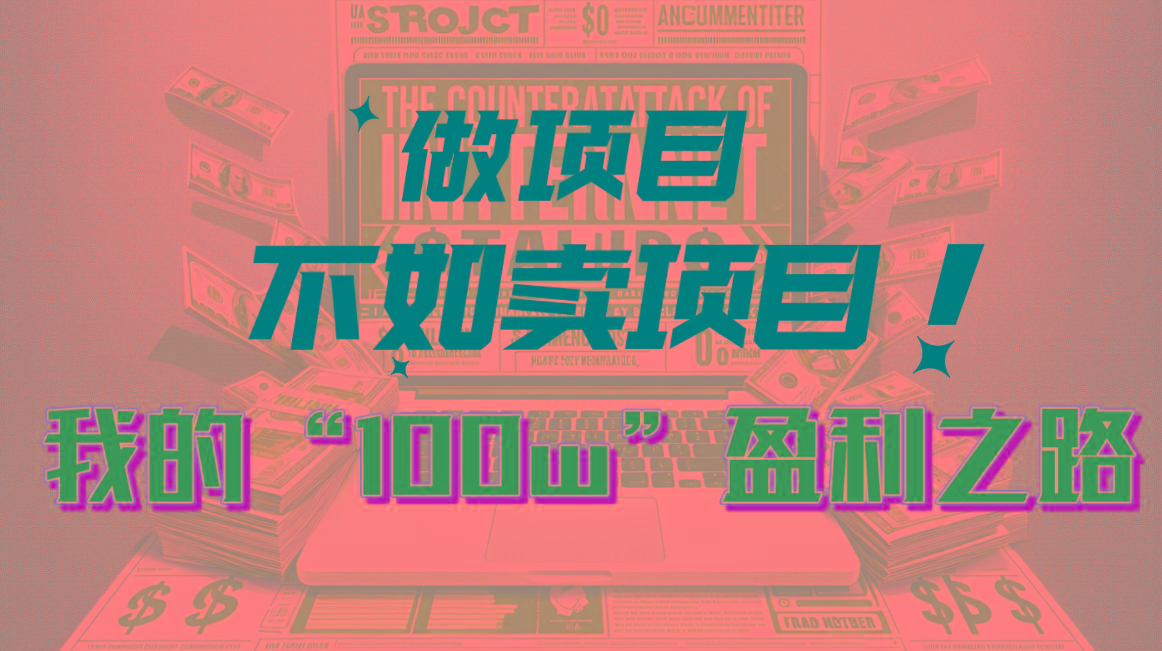 为什么做项目不如卖项目？我的100W+盈利之路-俗人圈网创