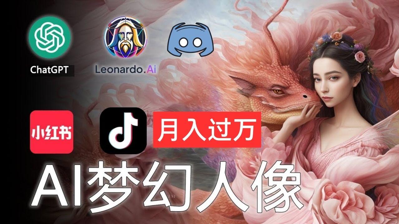 AI摄影梦幻人像：零基础也能月入过万的秘密-俗人圈网创