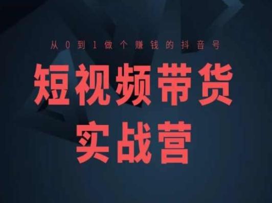 短视频带货实战营(高阶课)，从0到1做个赚钱的抖音号-俗人圈网创