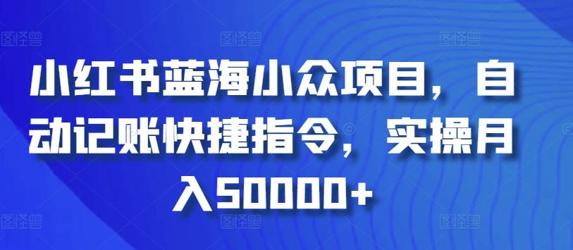 小红书蓝海小众项目，自动记账快捷指令，实操月入50000+【揭秘】-俗人圈网创