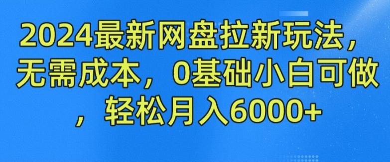 2024最新网盘拉新玩法，无需成本，0基础小白可做，轻松月入6000+【揭秘】-俗人圈网创