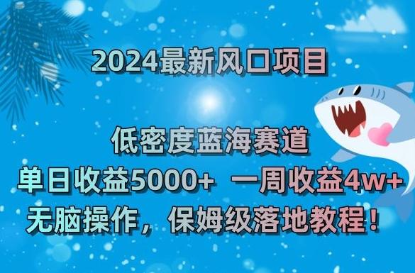 2024最新风口项目，低密度蓝海赛道，单日收益5000+，一周收益4w+！【揭秘】-俗人圈网创