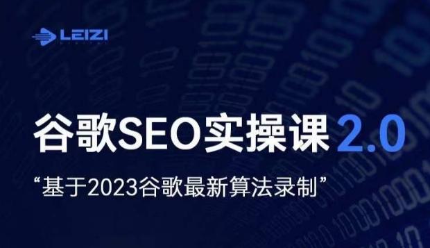 雷子·谷歌SEO 2.0实战课，独立站询盘自由必备，基于2023谷歌最新算法录制-俗人圈网创