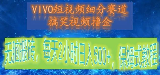 VIVO短视频细分赛道,搞笑视频撸金,无脑搬砖,每天2小时日入500+,保姆式教程-俗人圈网创