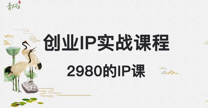 外边卖2980的创业IP课程，做私域月入5w+-俗人圈网创