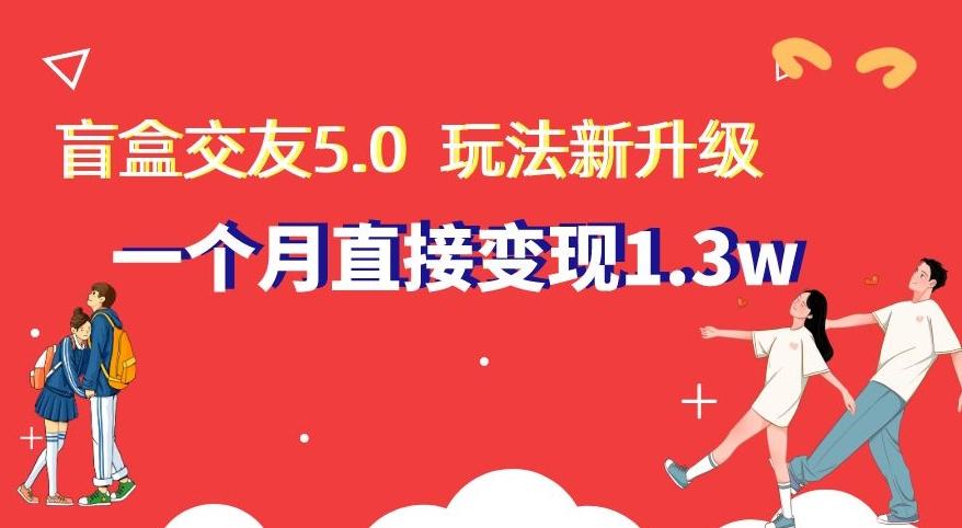 盲盒交友5.0，玩法全新升级，一个月直接变现1.3W，新手小白轻松上手【揭秘】-俗人圈网创
