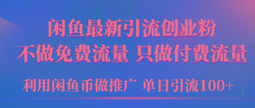 (9584期)2024年闲鱼币推广引流创业粉，不做免费流量，只做付费流量，单日引流100+-俗人圈网创